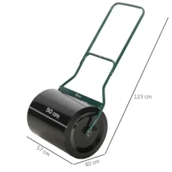 Plæneruller, Holdbar Stål Konstruktion, U-Håndtag Design,sort