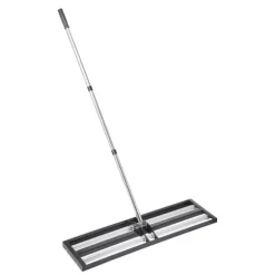 Plæneudjævner - Plæneudjævningsrive - Justerbart Håndtag 213 cm - Plade 91 x 25 cm - Kraftig Stål - Rustbestandig - Arbejdsbesparende - Til Golfgreen | CDON