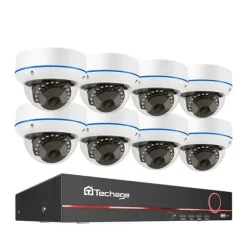 POE NVR CCTV-system, 5MP indendørs dome audio IP-kamera, fjernvideo sikkerhed., , None, 8CH NVR and 8 Camera