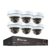 POE NVR CCTV-system, 5MP indendørs dome audio IP-kamera, fjernvideo sikkerhed., , None, 8CH NVR and 6 Camera