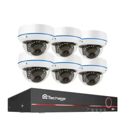 POE NVR CCTV-system, 5MP indendørs dome audio IP-kamera, fjernvideo sikkerhed., , None, 8CH NVR and 6 Camera