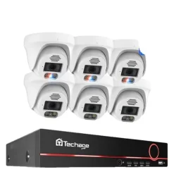 POE Sikkerhedskamera System, 4K Opløsning, Ansigtsgenkendelse, , None, 8CH 6pcs 8MP Cameras