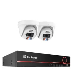 POE Sikkerhedskamera System, 4K Opløsning, Ansigtsgenkendelse, , 3T（户外运动）, 8CH 2pcs 8MP Camera
