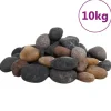 Polerede småsten til akvarium og dekoration - 10 kg | Farve: Flerfarvet | Størrelse: 5-8 cm