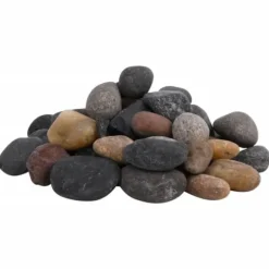 Polerede småsten til akvarium og dekoration - 10 kg | Farve: Flerfarvet | Størrelse: 5-8 cm