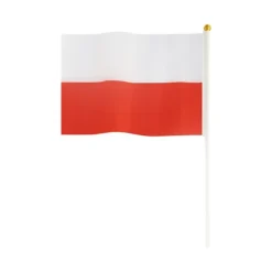 Polsk flag 30x45cm med en 60cm pind 10 stk | YH-PF60