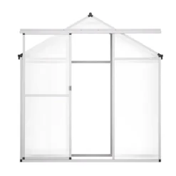 Polycarbonat Drivhus 6 x 4 Ft, Udendørs Walk-in, UV-beskyttelse, robust struktur, nem at samle