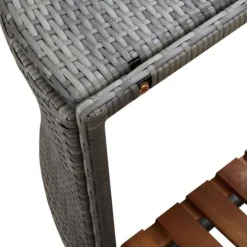 Polyrattan spa-omkrans 268x268x55 cm - Elegant og slidstærk | Farve: Grå