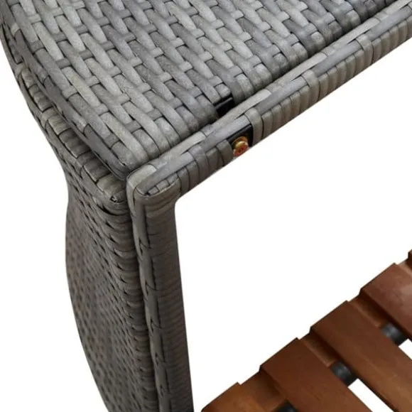 Polyrattan spa-omkrans 268x268x55 cm - Elegant og slidstærk | Farve: Grå