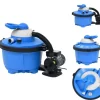 Pool & spa – filtre - Living sandfilterpumpe 385x620x432 mm 200 W 25 l blå og sort