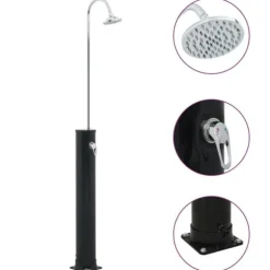 Pool & spa – tilbehør - Living soldrevet bruser 214 cm 20 l sort