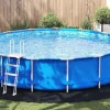 Pool Bundark Ø 610 cm - Slidstærkt Polyester geotekstil | Farve: Sort
