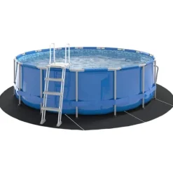Pool Bundark i Polyester Geotekstil Ø 428 cm | Farve: Sort