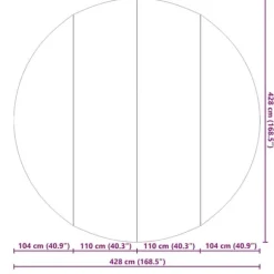 Pool Bundark i Polyester Geotekstil Ø 428 cm | Farve: Sort