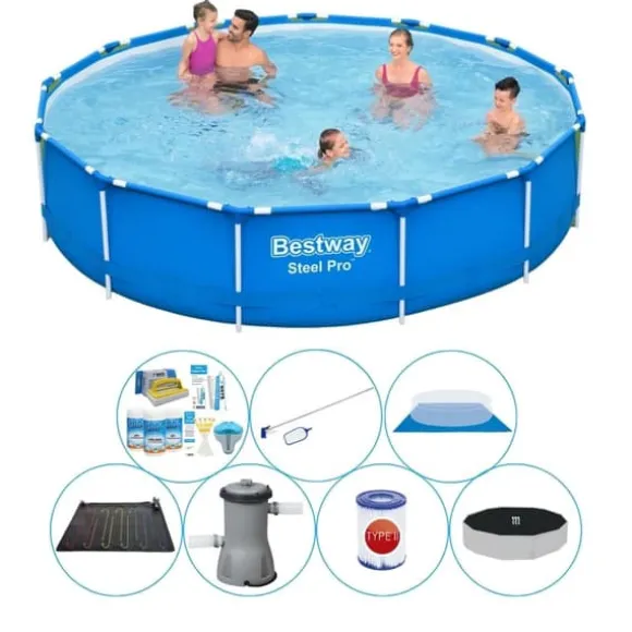 Pool bundt - Bestway Steel Pro rektangulært 396x84 cm