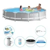 Pool combo pakke - Intex Prisme Ramme Rund 366x76 cm