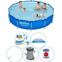 Pool combo tilbud - Bestway Steel Pro 366x76 cm