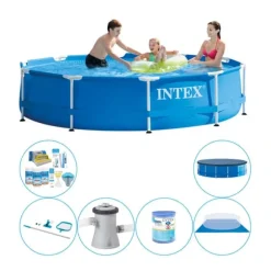 Pool combo tilbud - Intex Metalramme Rund 305x76 cm