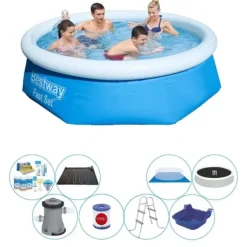 Pool kombi tilbud - Bestway Fast Set Rund 244x66 cm