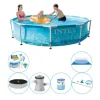 Pool kombi tilbud - Intex Metalramme Rund Strand 305x76 cm