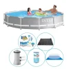 Pool plus tilbehør - 6 stk - Intex Prisme Ramme Rund 366x76 cm