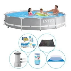 Pool plus tilbehør - 6 stk - Intex Prisme Ramme Rund 366x76 cm