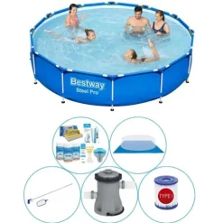 Pool plus tilbehør - Bestway Steel Pro 366x76 cm