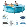 Pool plus tilbehør - Intex Metalramme Rund Strand 305x76 cm