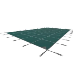 Pool sikkerhedsafdækning 18x36FT rektangulær til indendørs swimmingpool. Robust grønt net for vinterbeskyttelse og sikkerhed.