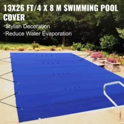 Pool sikkerhedscover, 400x800 cm, Blå, PVC