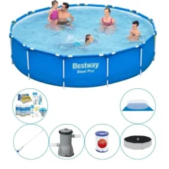 Pool Super Sæt - Bestway Steel Pro Rektangulær 396x84 cm