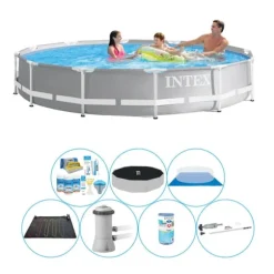 Pool Super Sæt - Intex Prisme Ramme Rund 366x76 cm