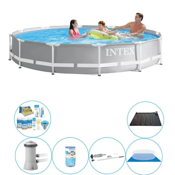 Pool tilbud - 7 stk - Intex Prisme Ramme Rund 366x76 cm