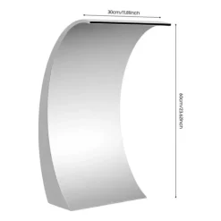 Pool vandfald fontæne - Spillway-kaskade - 30×60 cm - 5,08 cm indvendigt gevind - Metal - Sølv
