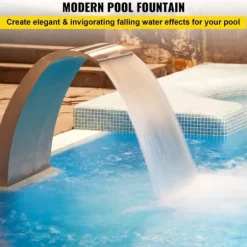 Pool Vandfontæne i Rustfrit Stål til Dam og Have med Svømmebassin Vandfald.