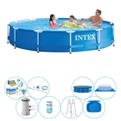 Poolbundt - Intex Metalramme Rund 366x76 cm