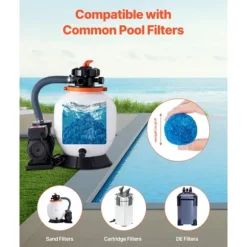 Poolfilterbolde, til Sandfilterpump Swimming Pool, 1,5 lbs, Genanvendelig, Blå