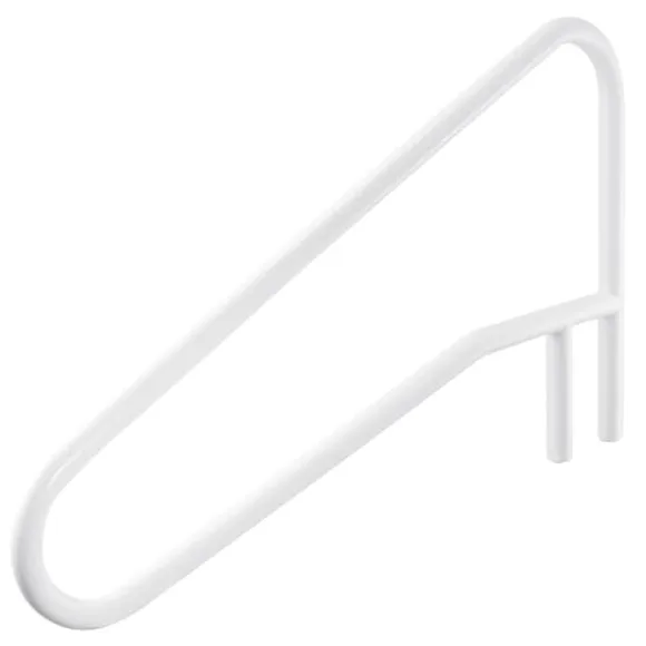 Poolgelænder - Håndliste - Rustfrit Stål - Mål 137,1 x 81,3 cm - 100 kg Belastning - Sømløs Svejsning - Indstøbt eller Basemonteret