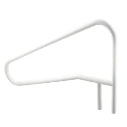 Poolgelænder - Håndliste - Rustfrit Stål - Mål 137,1 x 81,3 cm - 100 kg Belastning - Sømløs Svejsning - Indstøbt eller Basemonteret
