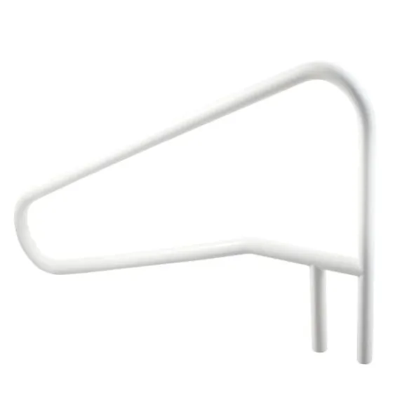 Poolgelænder - Håndliste - Rustfrit Stål - Mål 137,1 x 81,3 cm - 100 kg Belastning - Sømløs Svejsning - Indstøbt eller Basemonteret