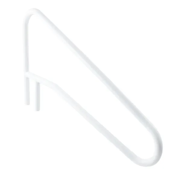 Poolgelænder - Håndliste - Rustfrit Stål - Mål 137,1 x 81,3 cm - 100 kg Belastning - Sømløs Svejsning - Indstøbt eller Basemonteret