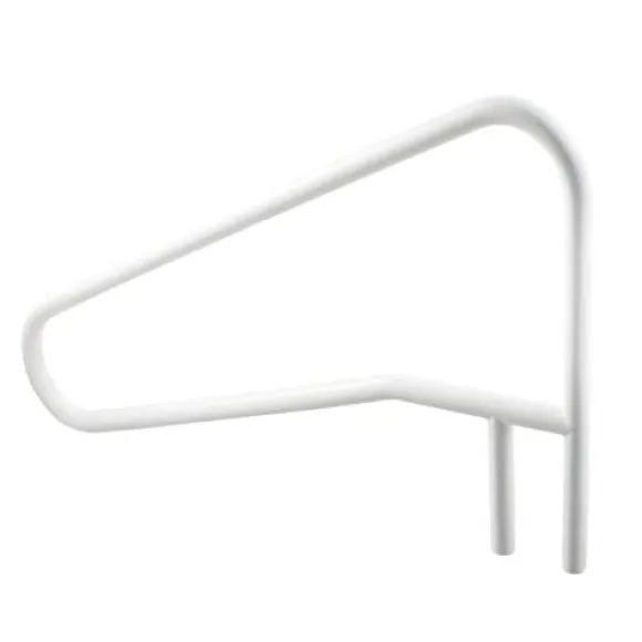 Poolgelænder, 137,1x81,3 cm, off-white, rustfrit stål