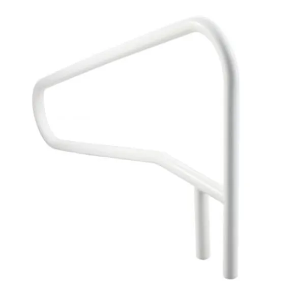 Poolgelænder, 137,1x81,3 cm, off-white, rustfrit stål
