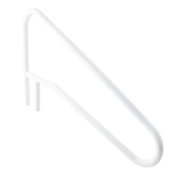 Poolgelænder, 137,1x81,3 cm, off-white, rustfrit stål