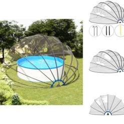 Poolovertræk - Living poolkuppel 559x275 cm