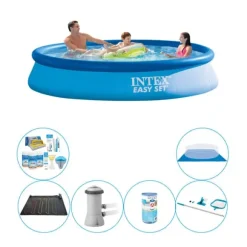 Poolpakke - 7 stk - Intex Easy Set Rund 366x76 cm