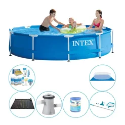 Poolpakke - 7 stk - Intex Metalramme Rund 305x76 cm