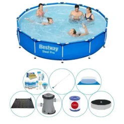 Poolpakke alt i 1 - Bestway Steel Pro Rektangulær 366x76 cm