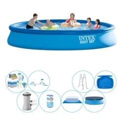 Poolpakke alt i 1 - Intex Easy Set Rundt 457x84 cm