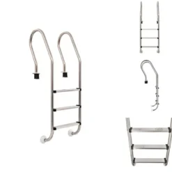 Poolstiger - Living poolstige 3 trin rustfrit stål 304 120 cm